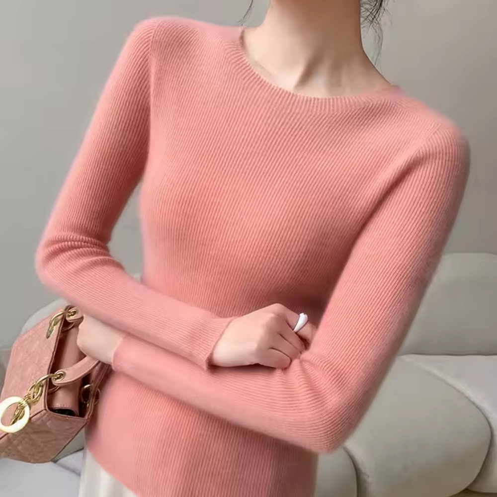 100% Merino Wool Knitwear Basic Bottom Sweater - Picture 5 of 8